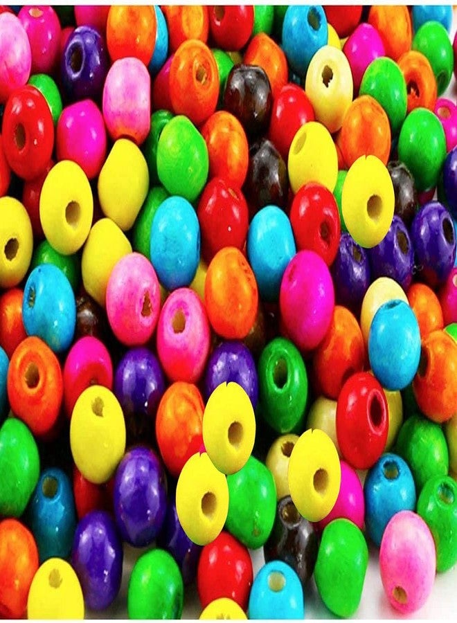 TE Multicolor Wooden Beads Size 8 mm, Moti Used for Art and Crafts, DIY, Pendant Jewelry Making,Bags, Toran, Bandhanwar, Plant Hanger, Crafts Project and Rakhi Making (Size 8 mm) Beads Pcs (200) - Image 5